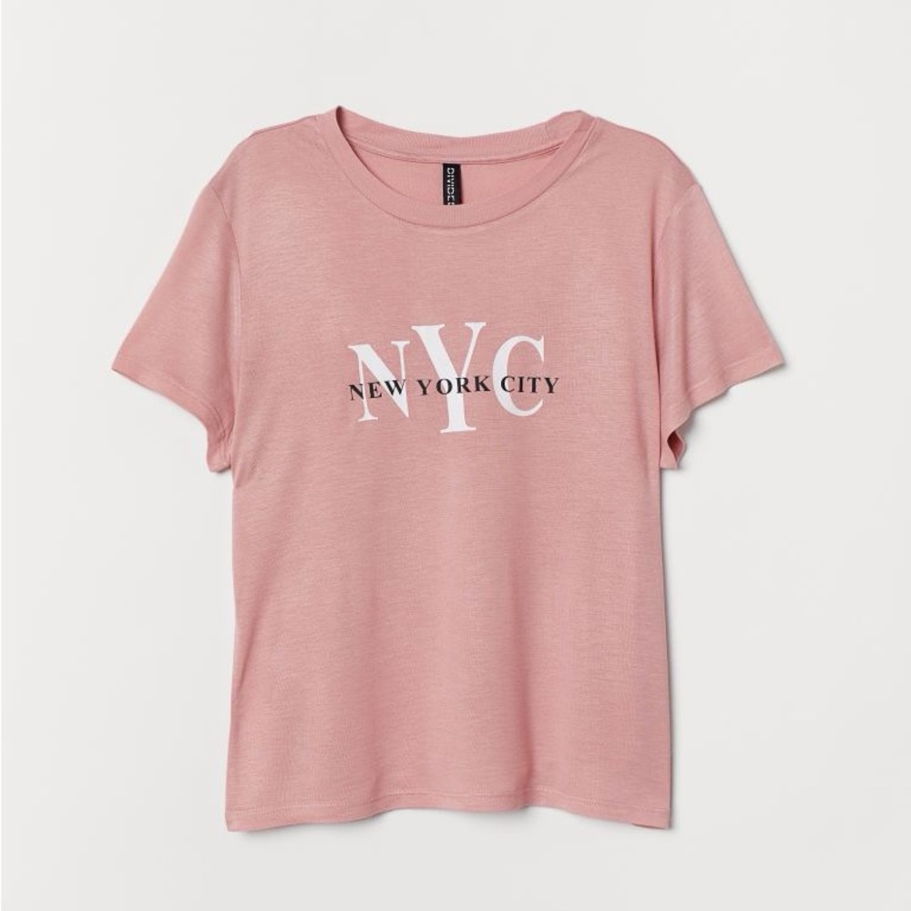 H&M - Pink NYC Top